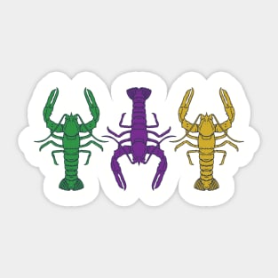 Mardi Gras Crawfish Happy Mardi Gras Matching Party Sticker